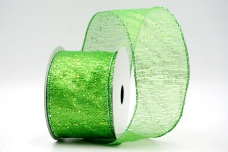 Lt.Green_Metallic Glittery Wired Ribbon_KF9064GI-15