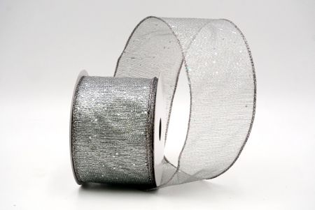 Gray_Metallic Glittery Wired Ribbon_KF9064GL-50