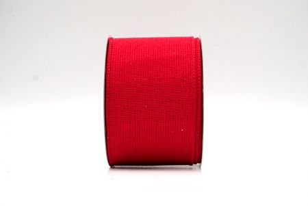 Red_Metallic Glittery Wired Ribbon_KF9065GC-7-7