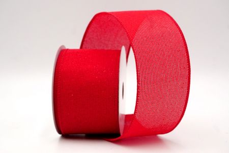 Red_Metallic Glittery Wired Ribbon_KF9065GC-7-7