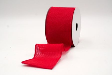 Red_Metallic Glittery Wired Ribbon_KF9065GC-7-7