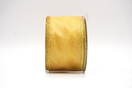 Vaaleanruskea - Keltainen kiiltävä värijauhe langallinen nauha_KF9066G-13