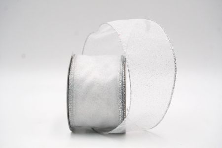 Valkoinen kiiltävä värijauhe langallinen nauha_KF9066G-1