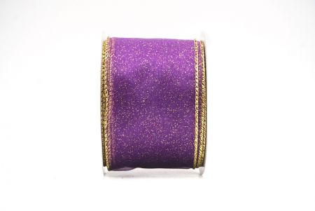 Violetti - Kulta kiiltävä värijauhe langallinen nauha_KF9066G-34