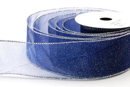 Kuningas sininen kiiltävä värijauhe langallinen nauha_KF9066G-4