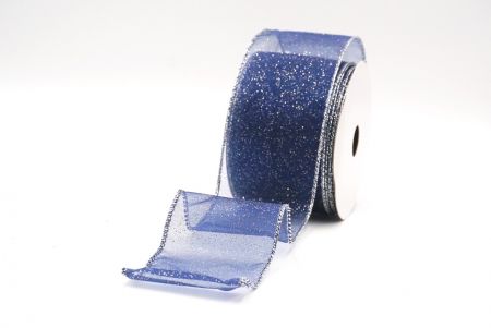 Kuningas sininen kiiltävä värijauhe langallinen nauha_KF9066G-4