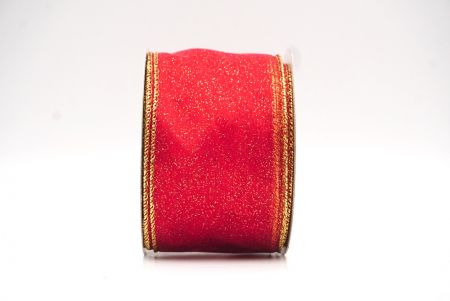 Punainen - Kulta kiiltävä värijauhe langallinen nauha_KF9066G-7G