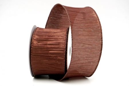 Brown_Crinkle Wired Ribbon_KF9067GO-58