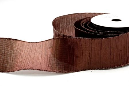 Brown_Crinkle Wired Ribbon_KF9067GO-58