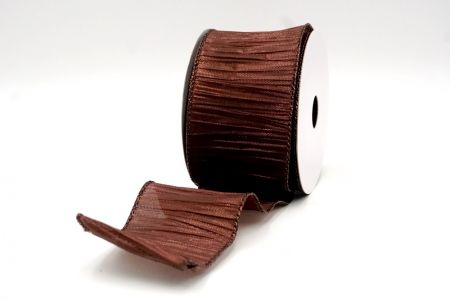 Brown_Crinkle Wired Ribbon_KF9067GO-58