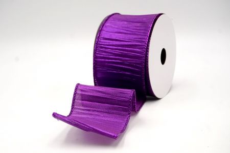 Purple_Crinkle Wired Ribbon_KF9067GP-34