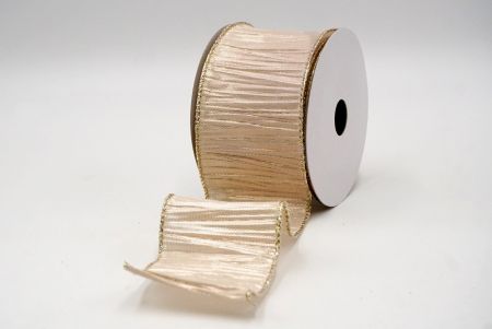 Cream_Crinkle Wired Ribbon_KF9067GV-2