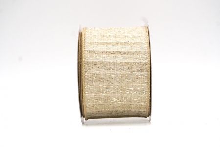 Light Brown Metallic Textured Wired Ribbon_KF9068GC-13-183