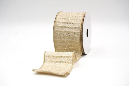 Light Brown Metallic Textured Wired Ribbon_KF9068GC-13-183