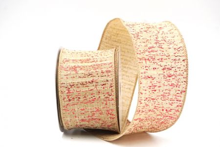 Natural Brown Metallic Textured Wired Ribbon_KF9068GC-14-183