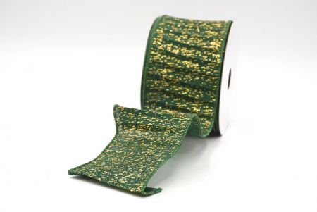 Green Metallic Textured Wired Ribbon_KF9068GC-3-127