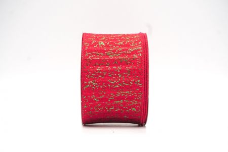 Red Metallic Textured Wired Ribbon_KF9068GC-7-7