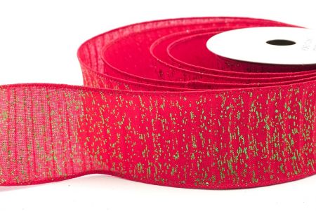 Red Metallic Textured Wired Ribbon_KF9068GC-7-7