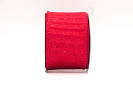 Super Red Metallic Textured Wired Ribbon_KF9068GC-7R-7