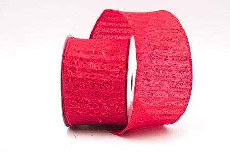 Super Red Metallic Textured Wired Ribbon_KF9068GC-7R-7