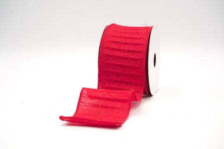 Super Red Metallic Textured Wired Ribbon_KF9068GC-7R-7