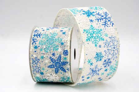 Cream_Christmas Snowflake Burlap Wired Ribbon_KF9073GC-2-2