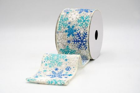 Cream_Christmas Snowflake Burlap Wired Ribbon_KF9073GC-2-2