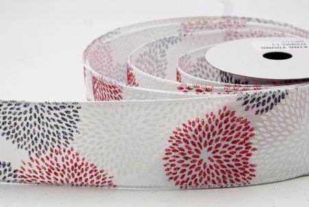 White Festive Glitter Fireworks Wired Ribbon_KF9080GC-1-1