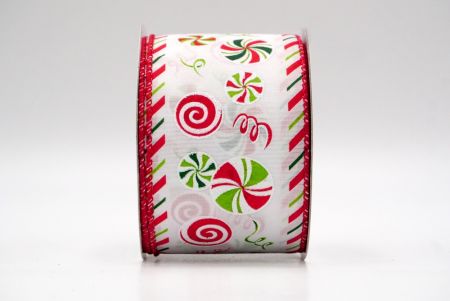 White/Red_Peppermint Candy Swirl Wired Ribbon_KF9109GC-1-7