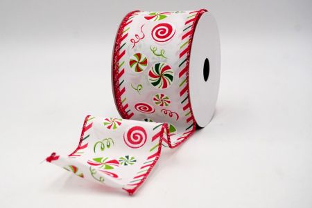 White/Red_Peppermint Candy Swirl Wired Ribbon_KF9109GC-1-7