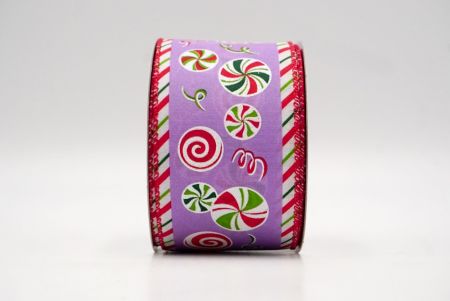 Purple/Red_Peppermint Candy Swirl Wired Ribbon_KF9109GC-11-7