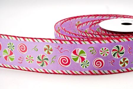 Purple/Red_Peppermint Candy Swirl Wired Ribbon_KF9109GC-11-7