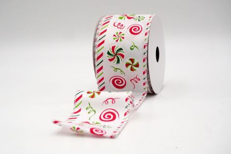 White_Peppermint Candy Swirl Wired Ribbon_KF9110GC-1-1