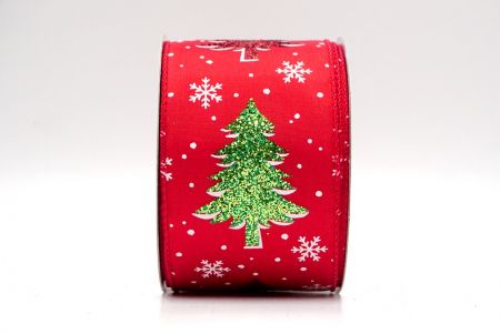 Rood_Glitterende Kerstboom en Sneeuwvlokken Draadlint_KF9112GC-7-7