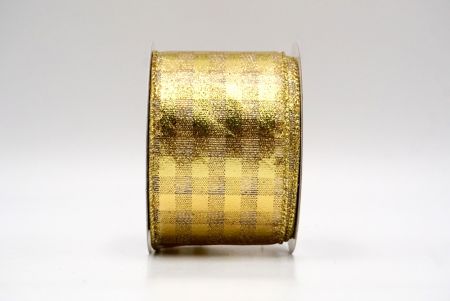 Nastro di Gingham Glitterato Oro_KF9118G-2