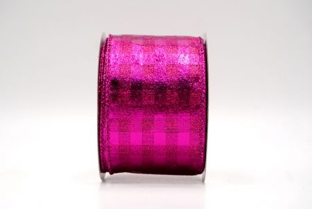 Nastro di Gingham Glitterato Rosa Fucsia_KF9118GF-40