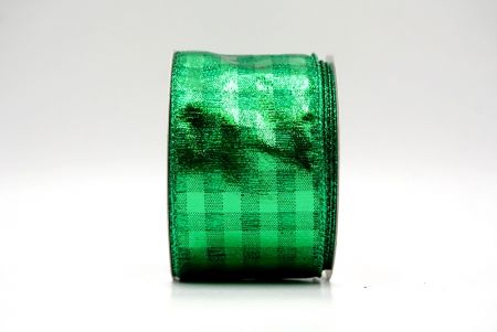 Nastro di Gingham Glitterato Verde_KF9118GH-3