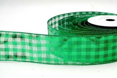 Nastro di Gingham Glitterato Verde_KF9118GH-3