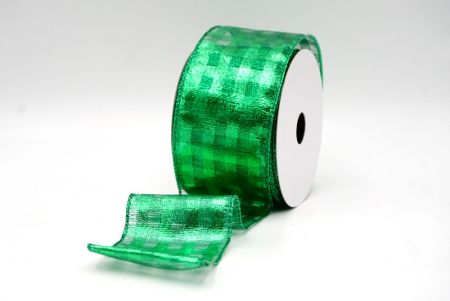 Nastro di Gingham Glitterato Verde_KF9118GH-3