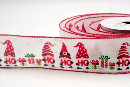 Wit/Rood_Ho Ho Ho Kerst Gnooms Draadlint_KF9131GC-1-7