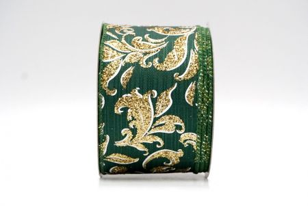 Groen_Glittery Kerstblad Spiraal Draadlint_KF9146GC-3-127