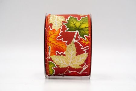 Cinta de alambre con diseño de hojas de arce de otoño en naranja_KF9211GC-58-220