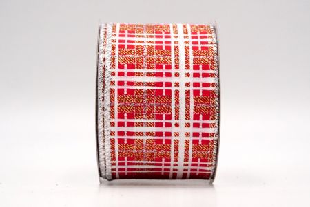 Rode_Kerst Plaid Glitter Draadlint_KF9228G-7