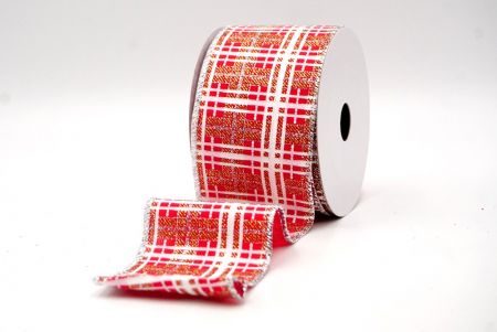 Rode_Kerst Plaid Glitter Draadlint_KF9228G-7