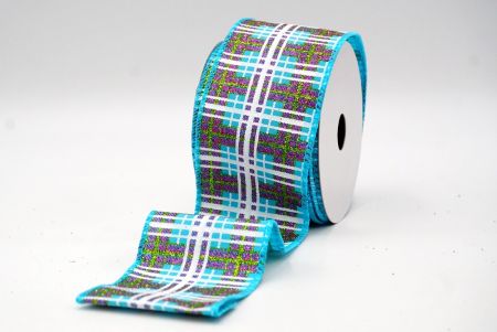 Blauwe_Kerst Plaid Glitter Draadlint_KF9228GC-12-213