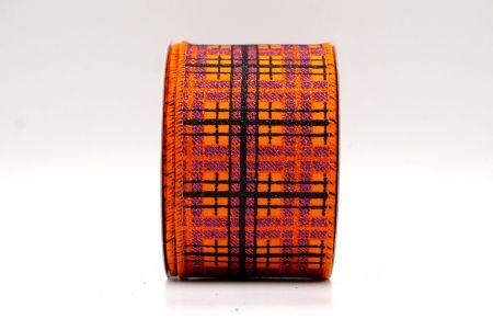 Oranje_Kerst Plaid Glitter Draadlint_KF9229GC-54-54