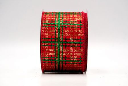 Rood_Kerst Plaid Glitter Draadlint_KF9229GC-7-7