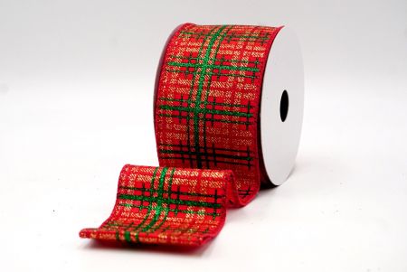 Rood_Kerst Plaid Glitter Draadlint_KF9229GC-7-7