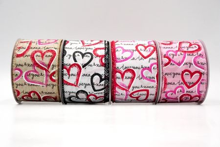 Love you XOXO Valentine's Wired Ribbon