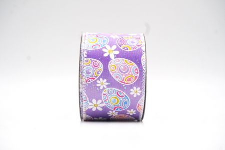 Lila_2 Bunte Ostereier & Gänseblümchen Drahtband_KF9364GC-11-1